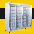 Supermarket glass door corner beverage refrigerated showcase display cabinet